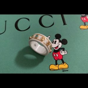 Gucci style white ring